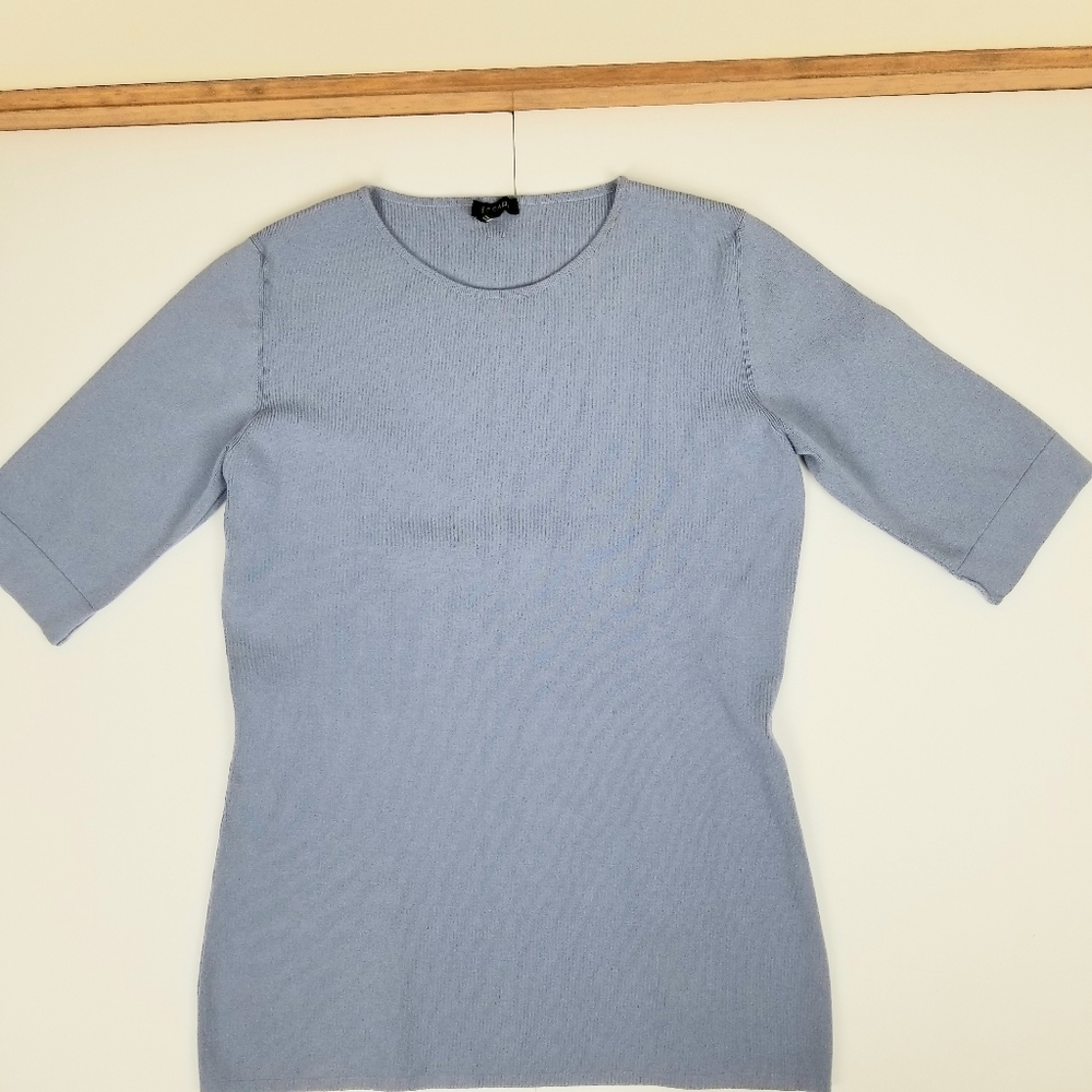 Escada short sleeve semi-fitted sweater si…
